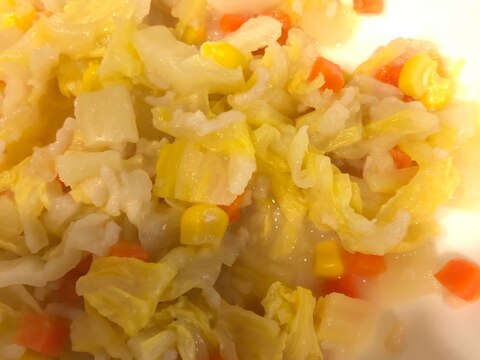 【離乳食完了期】野菜とそぼろのクリーム煮